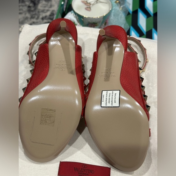 Valentino Red Rockstud Heels - Picture 3 of 12
